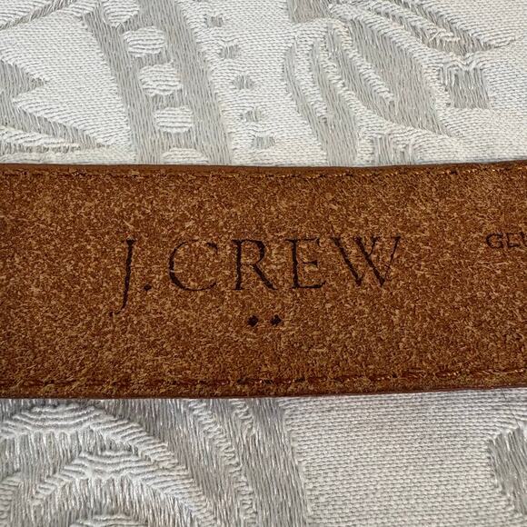 J CREW Leather Belt Men's Saddle Tan Sz36 Granola Cowboy Rustic Western Southern - Picture 3 of 10